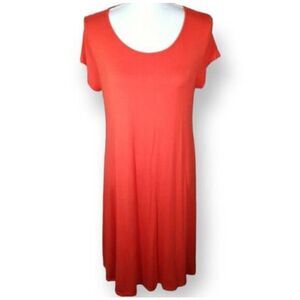 OLD NAVY ORANGE/RED MATERNITY T-SHIRT DRESS SZ.M EUC.